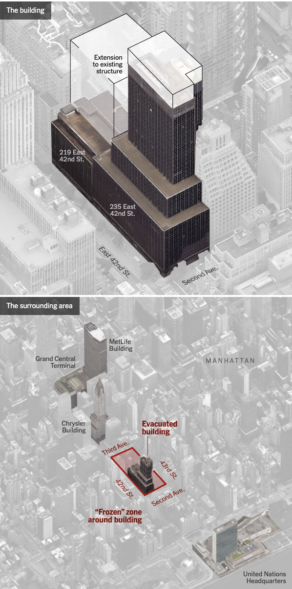 Manhattan evacuated building